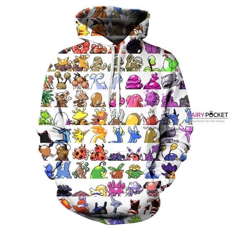 Pokemon All in One 3D All Over Print Hoodie, Zip Hoodie