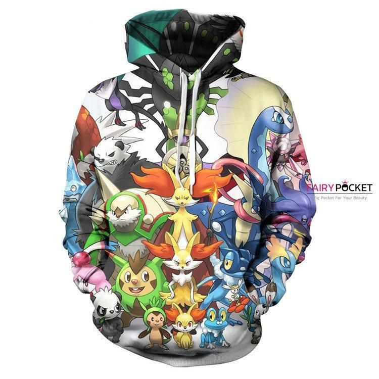 Pokemon All in One 3D All Over Print Hoodie, Zip Hoodie