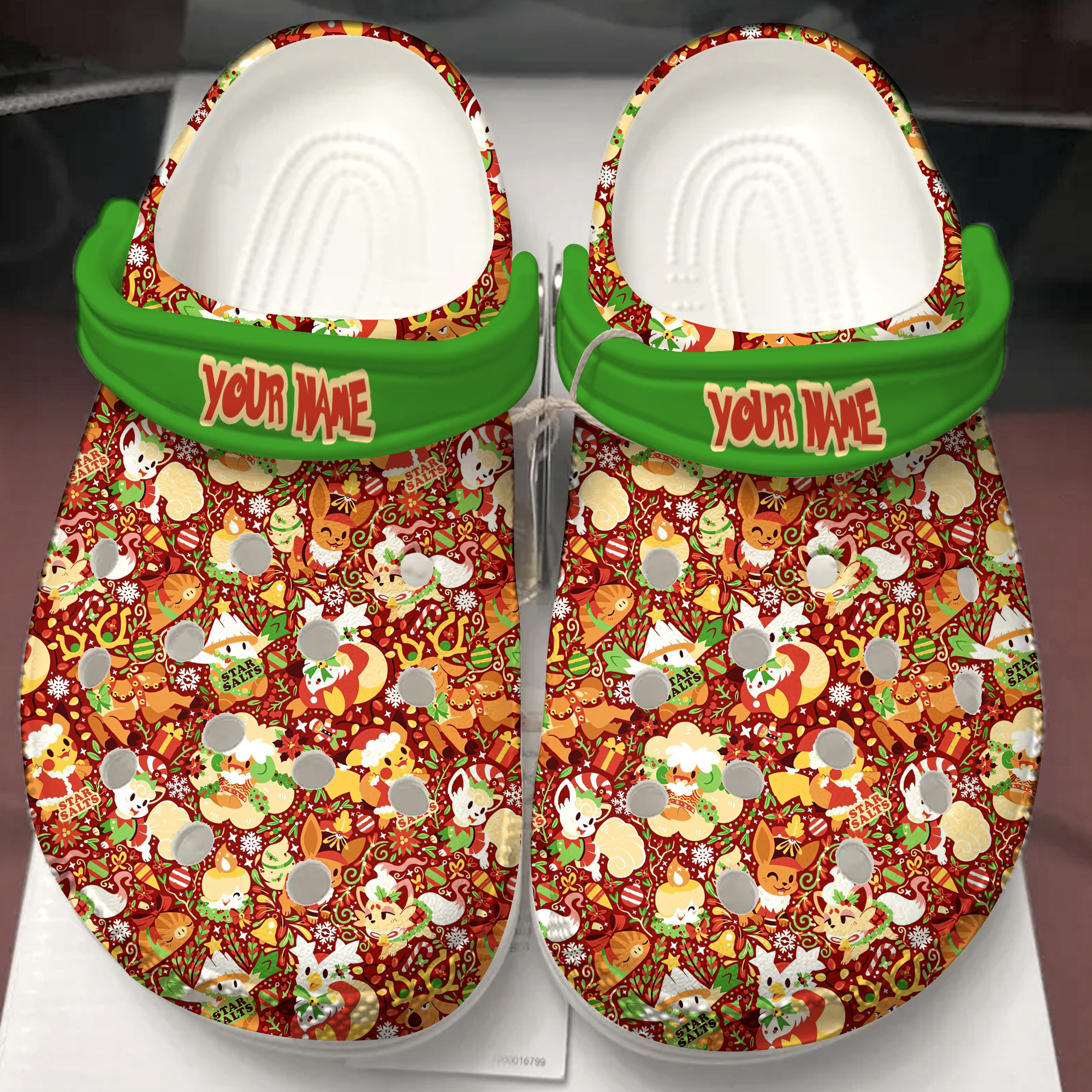 Pokemon Anime Christmas Crocs Crocband Clogs Shoes Comfortable For Men Women and Kids