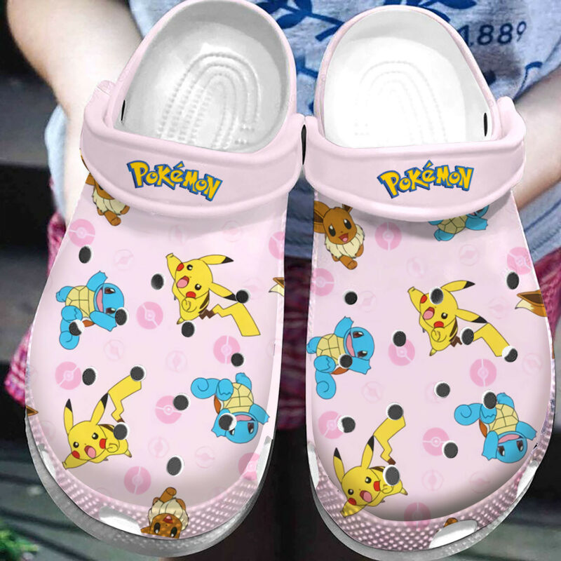 Pokemon Anime Crocs Crocband Clogs Shoes Comfortable For Men Women and Kids