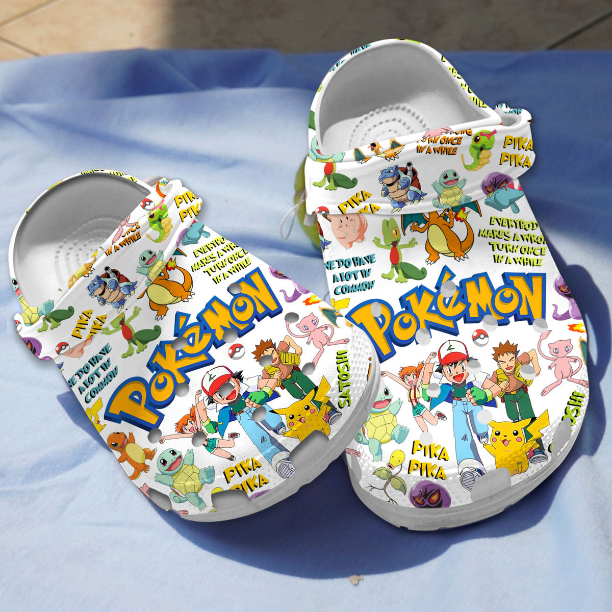 Pokemon Anime Crocs Crocband Clogs Shoes Comfortable For Men Women and Kids