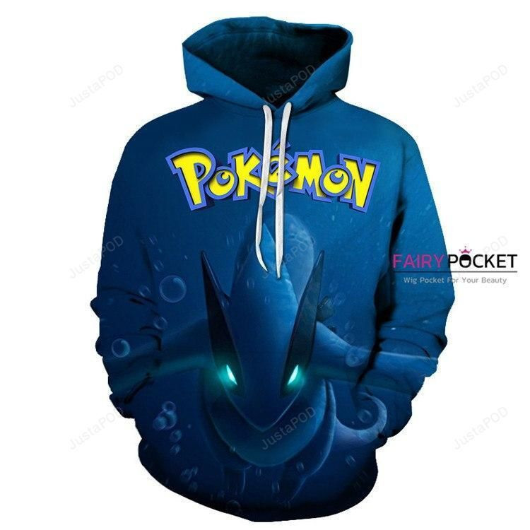Pokemon Blue 3D All Over Print Hoodie, Zip Hoodie