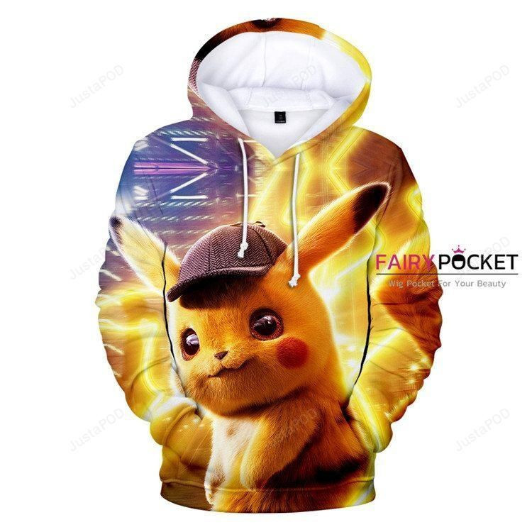 Pokemon Detective Pikachu 3D All Over Print Hoodie, Zip Hoodie