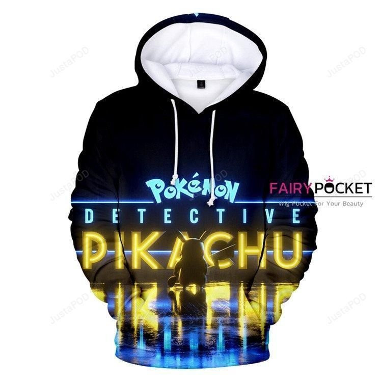 Pokemon Detective Pikachu 3D All Over Print Hoodie, Zip Hoodie