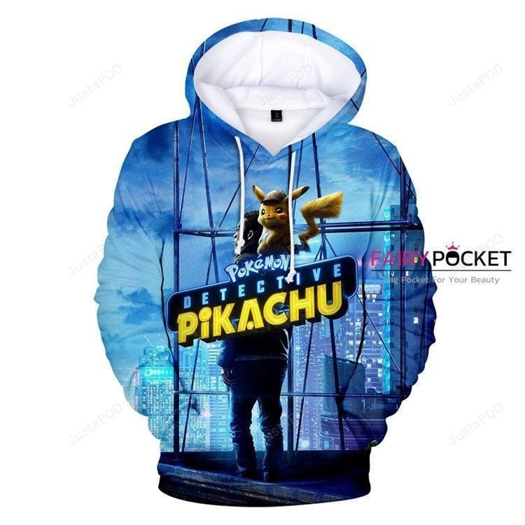 Pokemon Detective Pikachu 3D All Over Print Hoodie, Zip Hoodie