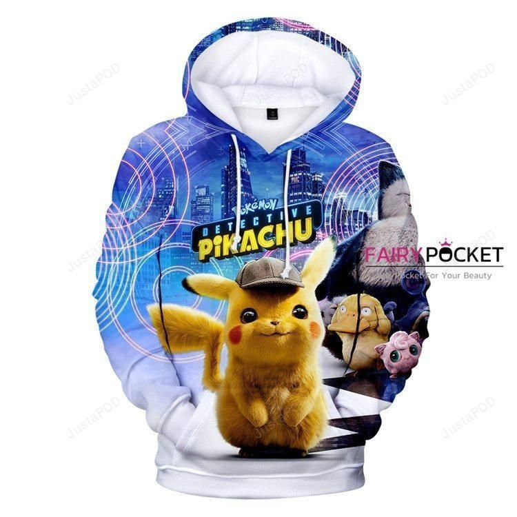 Pokemon Detective Pikachu 3D All Over Print Hoodie, Zip Hoodie