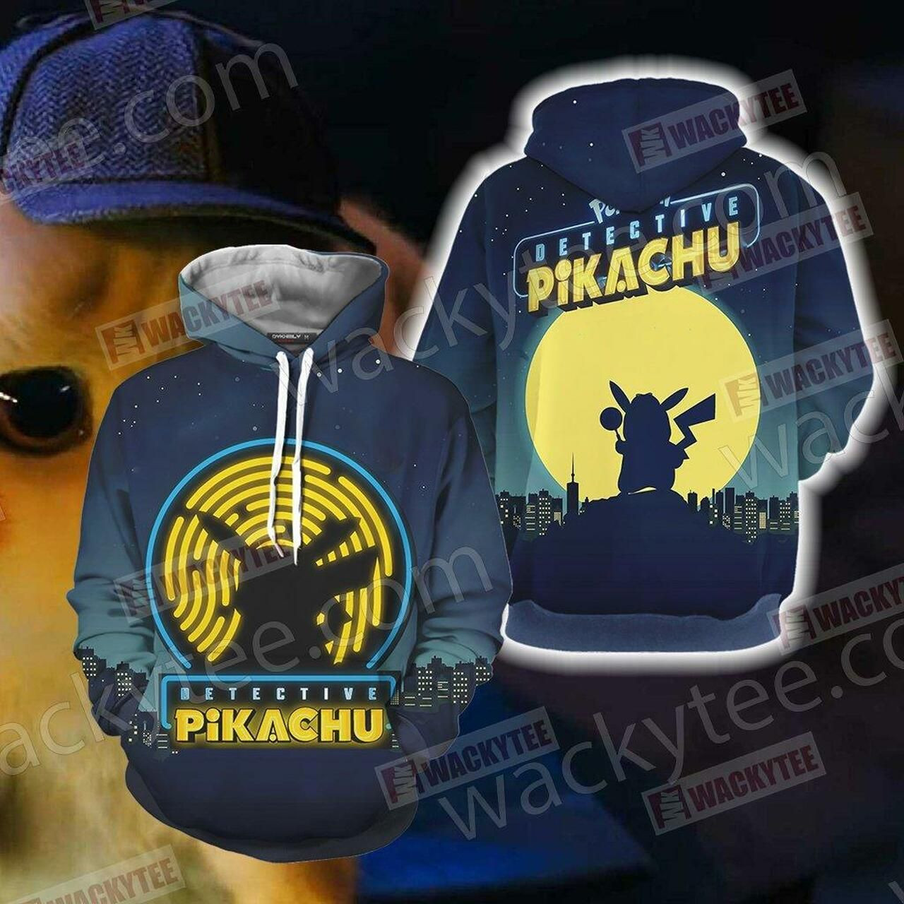 Pokemon Detective Pikachu Unisex 3D All Over Print Hoodie, Zip Hoodie