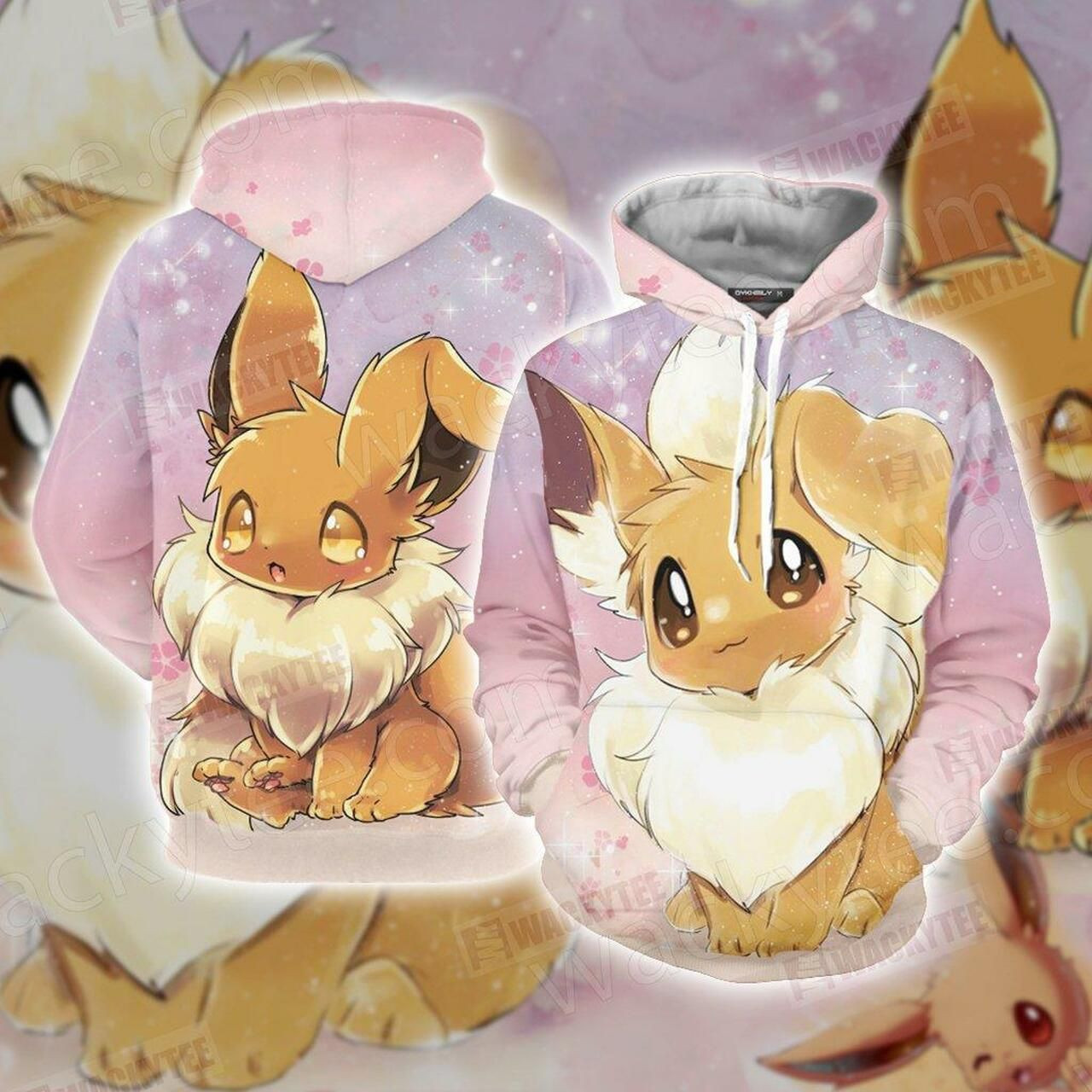 Pokemon Eevee 3D All Over Print Hoodie, Zip Hoodie