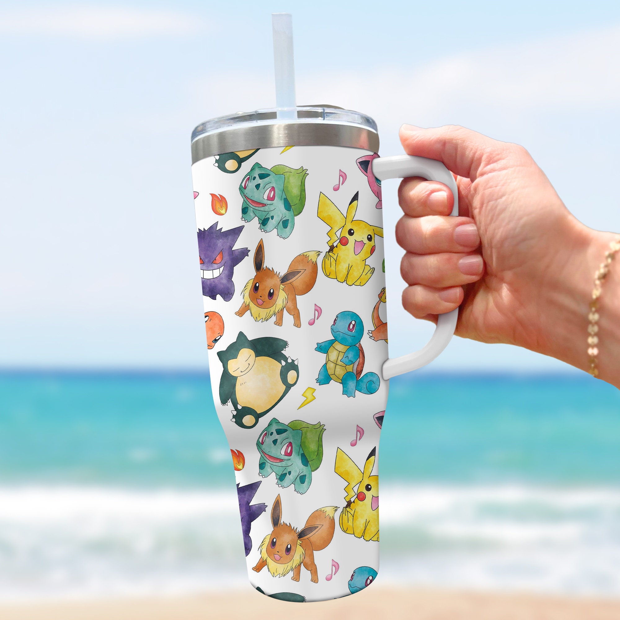 Pokemon Games Custom Stanley Cup 40 oz 30 oz Tumbler With HandleTVC2301973 - Image 2