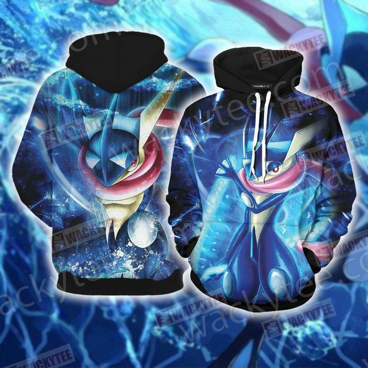 Pokemon Greninja Unisex 3D All Over Print Hoodie, Zip Hoodie