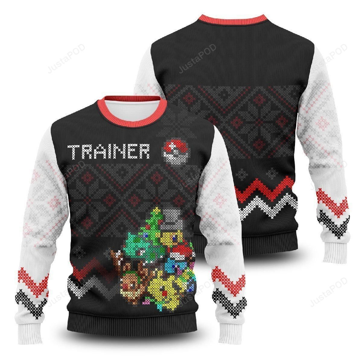 Pokemon League Ugly Christmas Sweater Adult 3D Funny Matching for family