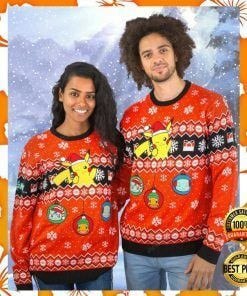 Pokemon Merry Christmas Ugly Christmas Sweater Adult 3D Funny Matching for family
