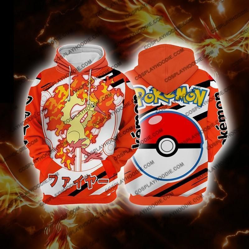 Pokemon Moltres Cosplay 3D All Over Print Hoodie, Zip Hoodie
