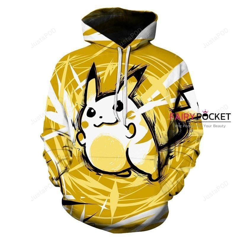 Pokemon Pikachu 3D All Over Print Hoodie, Zip Hoodie