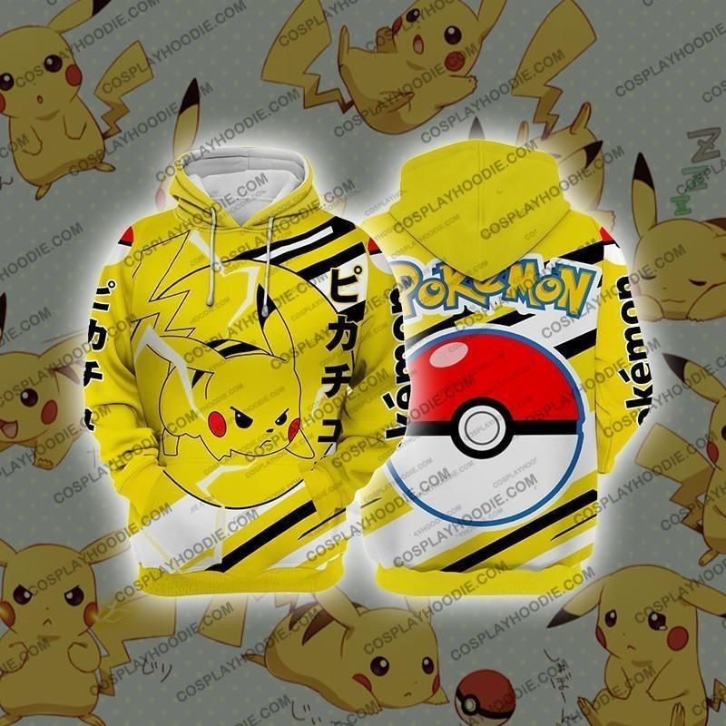 Pokemon Pikachu Cosplay 3D All Over Print Hoodie, Zip Hoodie
