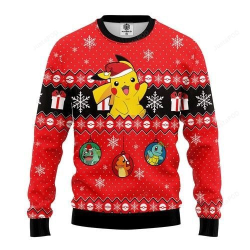 Pokemon Pikachu Ugly Christmas Sweater Adult 3D Funny Matching for family