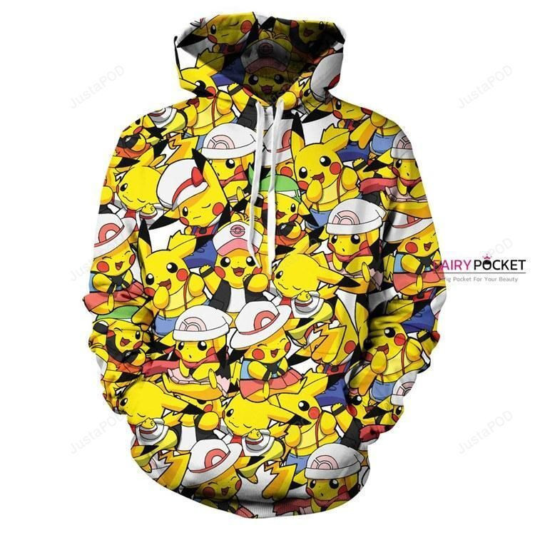 Pokemon Pikachu Yellow 3D All Over Print Hoodie, Zip Hoodie