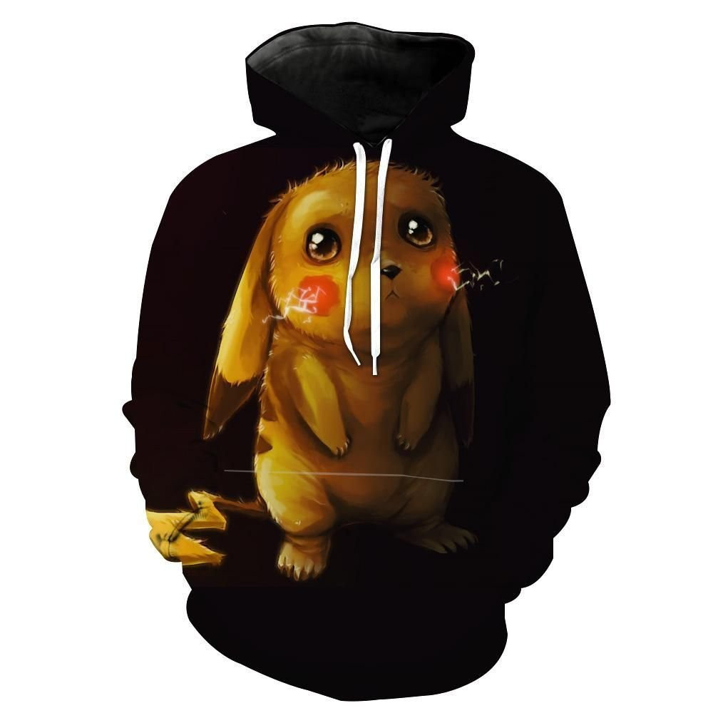 Pokemon Pokemon 3Sad Pikachu 3D All Over Print Hoodie, Zip Hoodie