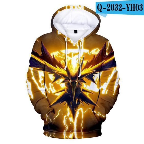 Pokemon Print Sweatshirt Long Sleeve 3D All Over Print Hoodie, Zip Hoodie