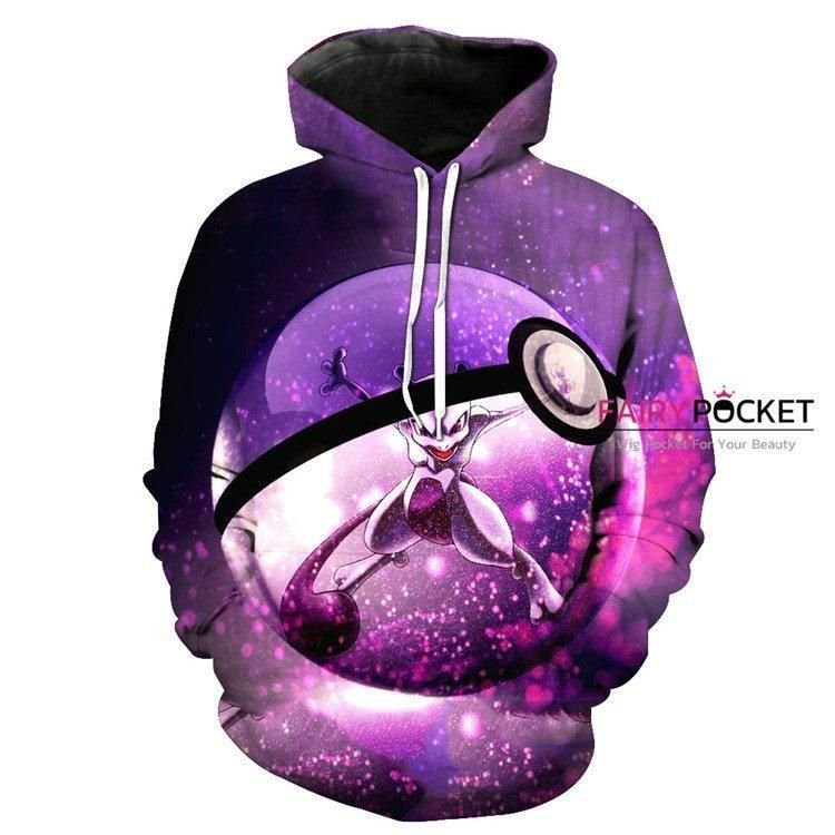 Pokemon Purple 3D All Over Print Hoodie, Zip Hoodie