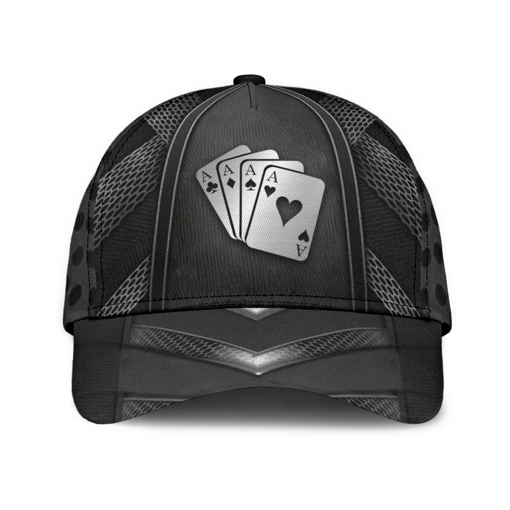 Poker Classic Cap, Gift for Poker Lovers, Poker Players Trucker Hats Custom Hats Gifts For Men & Women