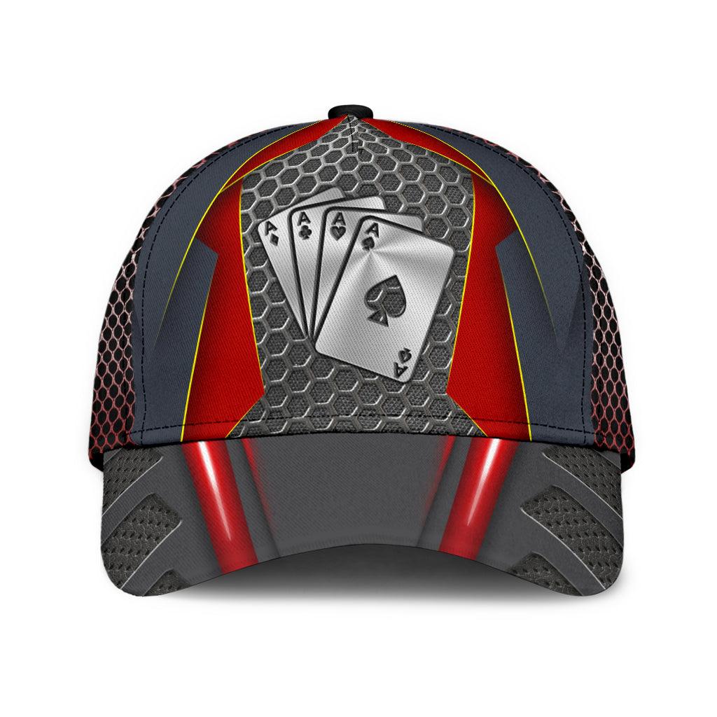 Poker Classic Cap, Gift for Poker Lovers, Poker Players Trucker Hats Custom Hats Gifts For Men & Women
