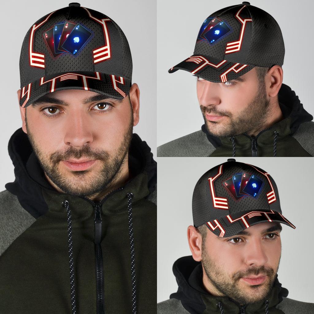 Poker Classic Cap, Gift for Poker Lovers, Poker Players Trucker Hats Custom Hats Gifts For Men & Women