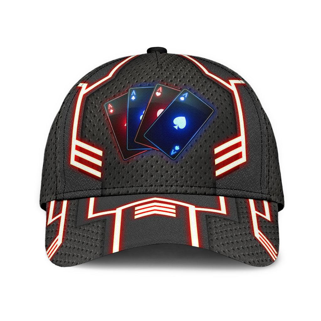 Poker Classic Cap, Gift for Poker Lovers, Poker Players Trucker Hats Custom Hats Gifts For Men & Women
