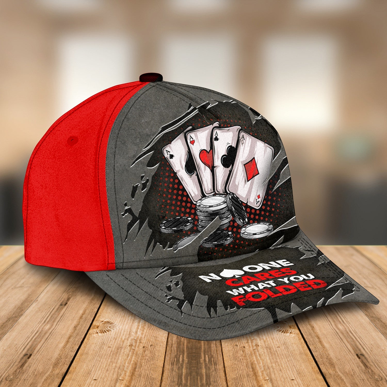Poker Folded Classic Cap Trucker Hats Custom Hats Gifts For Men & Women
