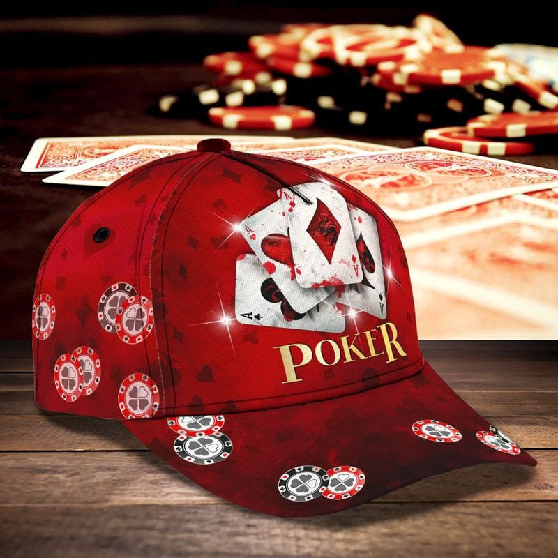 Poker Red Classic Cap Trucker Hats Custom Hats Gifts For Men & Women