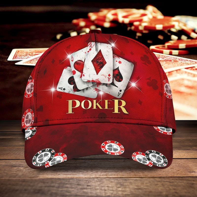 Poker Red Classic Cap Trucker Hats Custom Hats Gifts For Men & Women