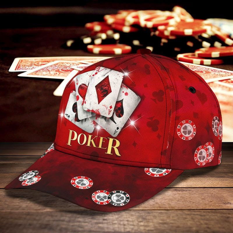 Poker Red Classic Cap Trucker Hats Custom Hats Gifts For Men & Women