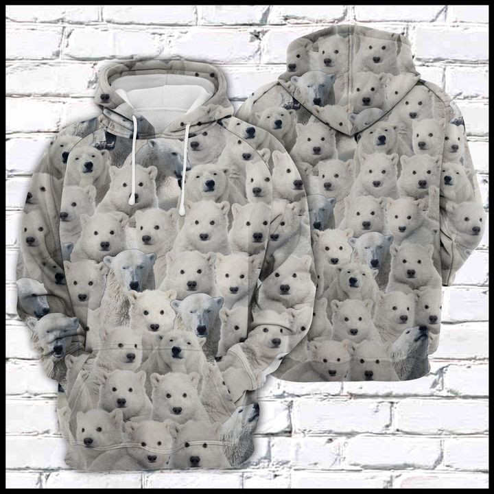 Polar Bear 3D All Over Print Hoodie, Zip Hoodie