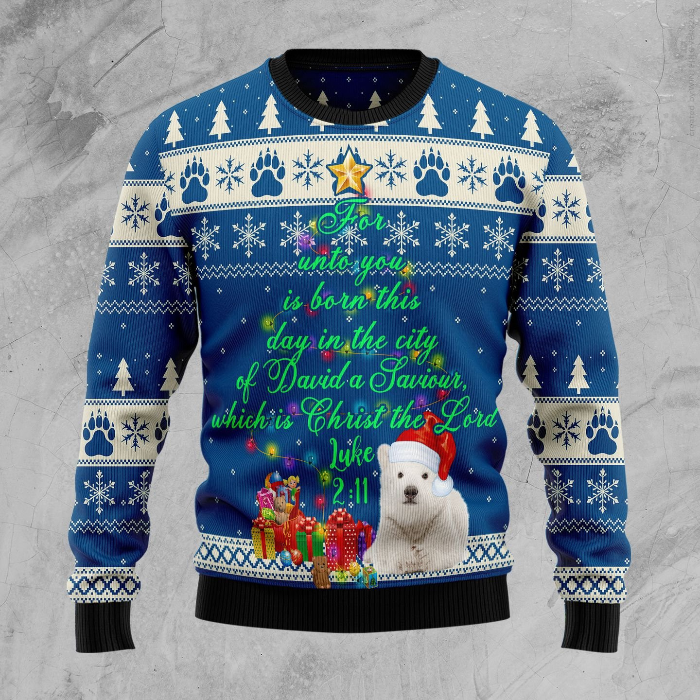 Polar Bear Have A Merry Christmas Ugly Christmas Sweater Adult 3D Funny Matching for family