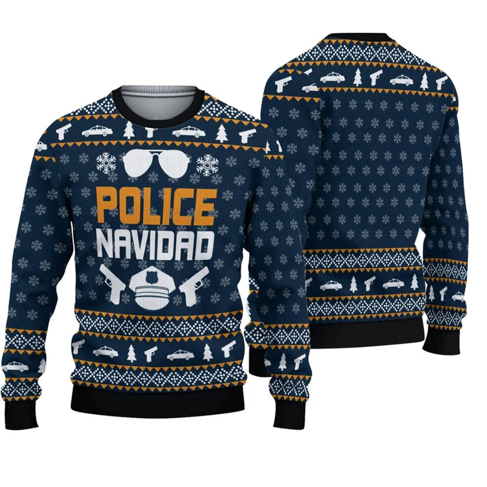 Police Navidad Ugly Christmas Sweater