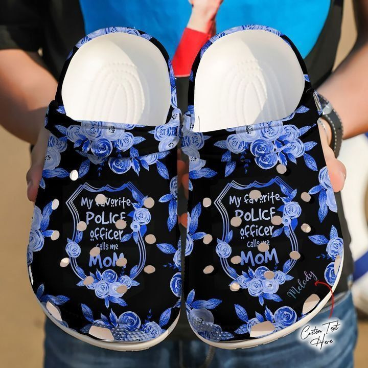 Police Officer Personalized Proud Mom Of A Classic Clogs Shoes