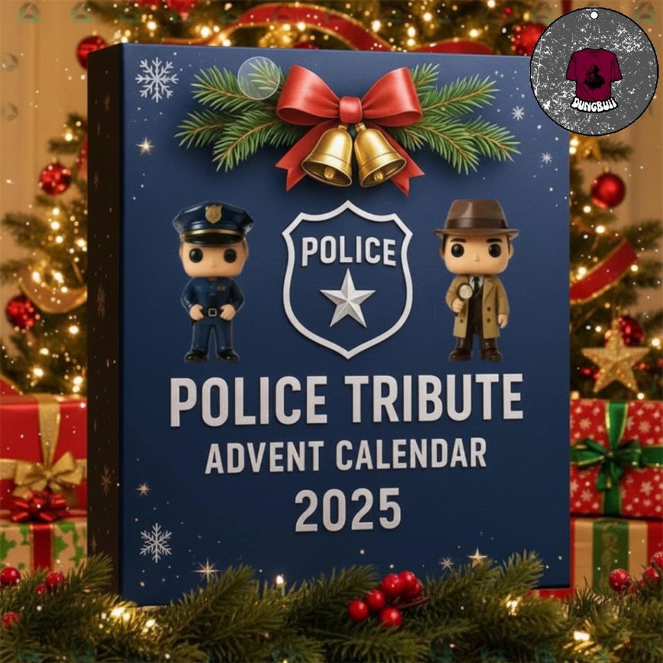 Police Tribute Advent Calendar 2025, 24-Day Countdown Blind Box, Adven Calendar Xmas Gift