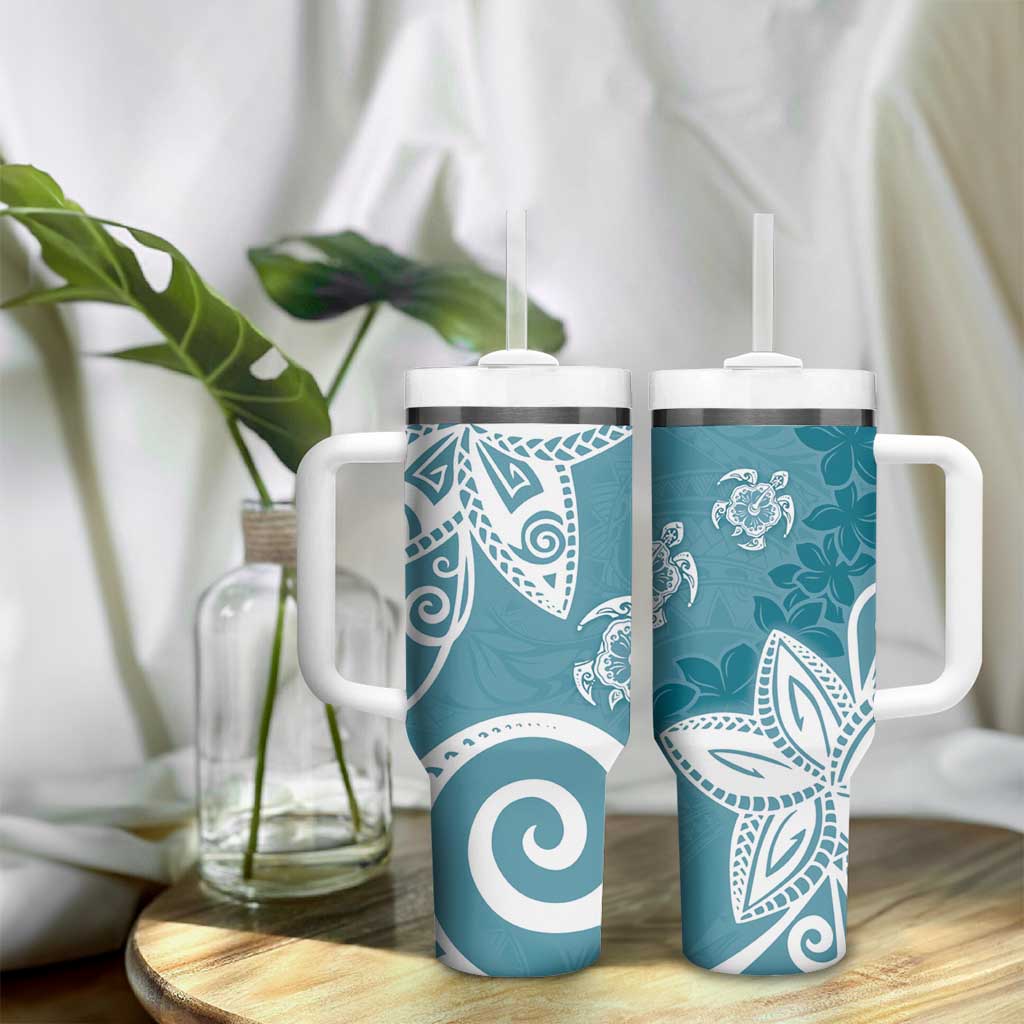 Polynesia Hippie Blue Tribal Turtle Floral Custom Stanley Cup 40 oz 30 oz Tumbler With HandleTVC2301390 - Image 9