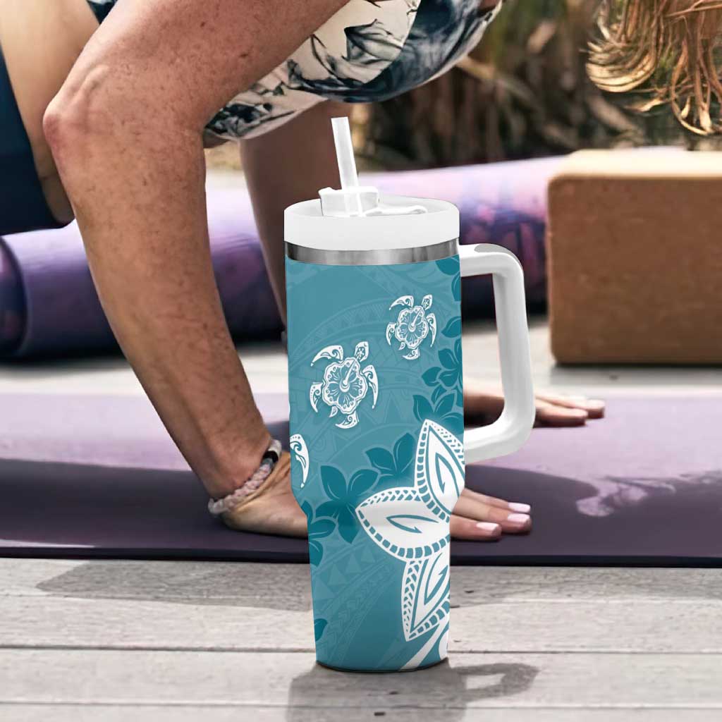 Polynesia Hippie Blue Tribal Turtle Floral Custom Stanley Cup 40 oz 30 oz Tumbler With HandleTVC2301390 - Image 6