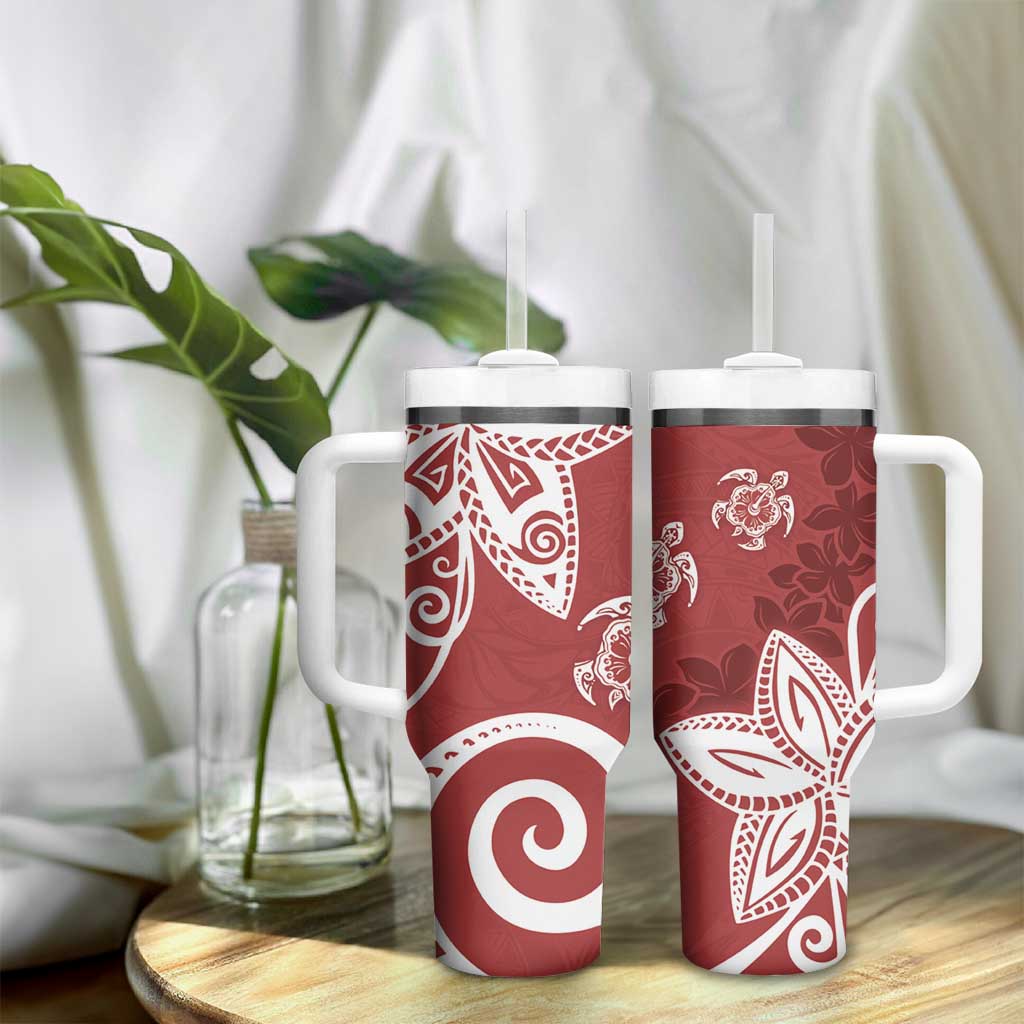 Polynesia Red Tribal Turtle Floral Custom Stanley Cup 40 oz 30 oz Tumbler With HandleTVC2301387 - Image 9