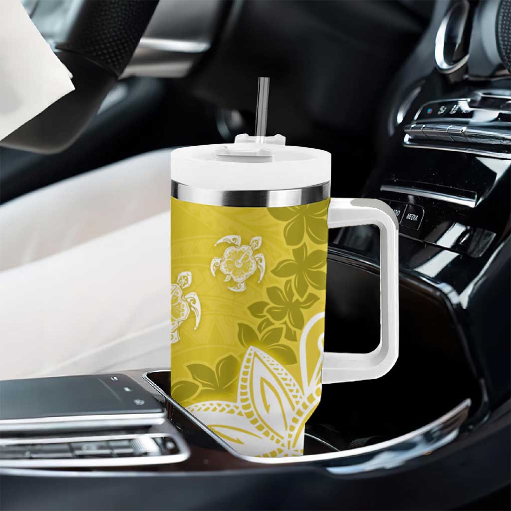 Polynesia Yellow Tribal Turtle Floral Custom Stanley Cup 40 oz 30 oz Tumbler With HandleTVC2301399 - Image 8