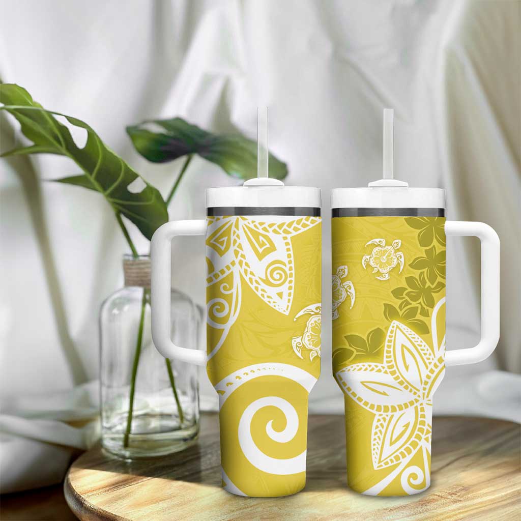 Polynesia Yellow Tribal Turtle Floral Custom Stanley Cup 40 oz 30 oz Tumbler With HandleTVC2301399 - Image 9