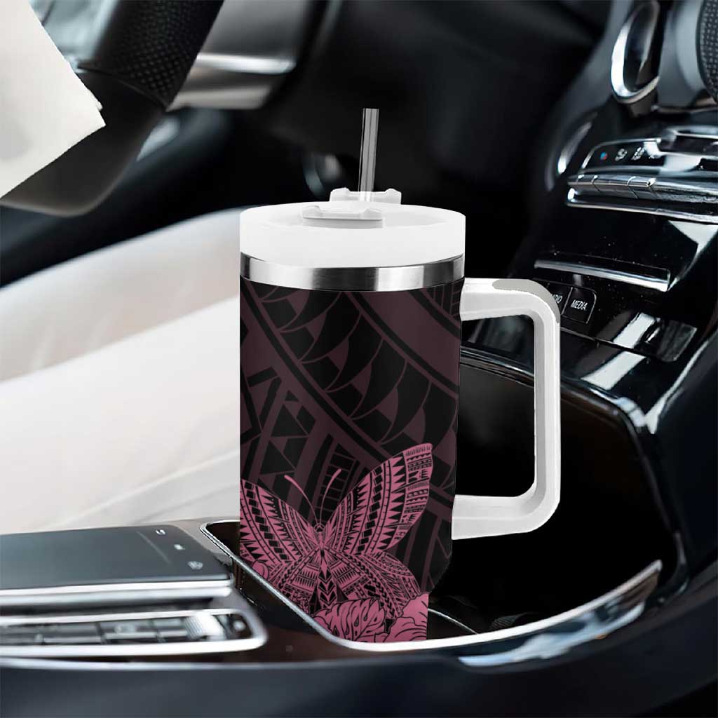 Polynesian Breast Cancer Awareness Floral Butterfly Custom Stanley Cup 40 oz 30 oz Tumbler With HandleTVC2301398 - Image 8