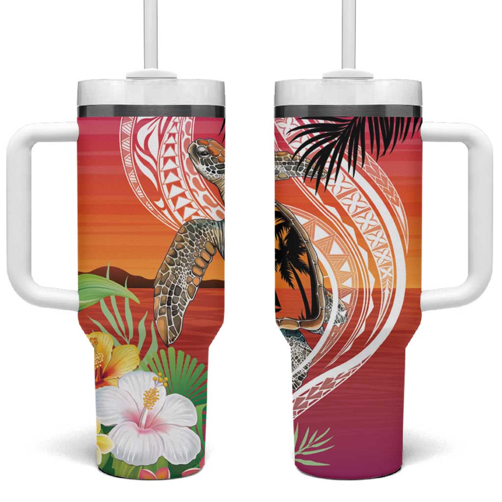 Polynesian Dreamy Turtle Custom Stanley Cup 40 oz 30 oz Tumbler With HandleTVC2301262
