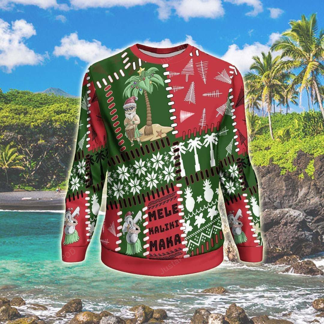 Polynesian Hawaii Ugly Christmas Sweater Adult 3D Funny Matching for family