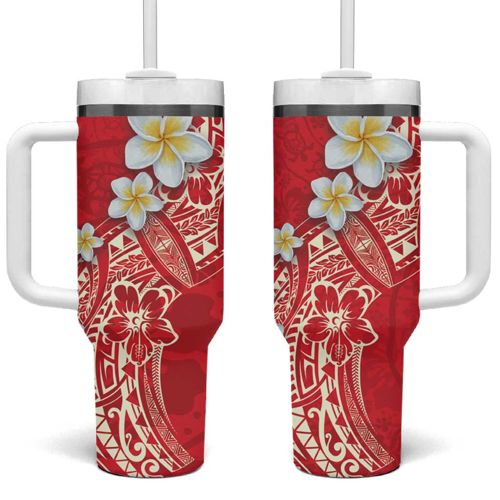 Polynesian Tattoos Frangipani Hibiscus Turtles and Tribal Motifs Vintage Custom Stanley Cup 40 oz 30 oz Tumbler With HandleTVC2301347
