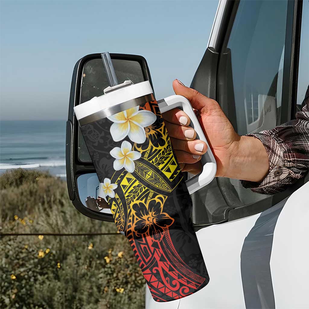 Polynesian Tattoos Frangipani Hibiscus Turtles and Tribal Motifs Vintage Custom Stanley Cup 40 oz 30 oz Tumbler With HandleTVC2301350 - Image 7