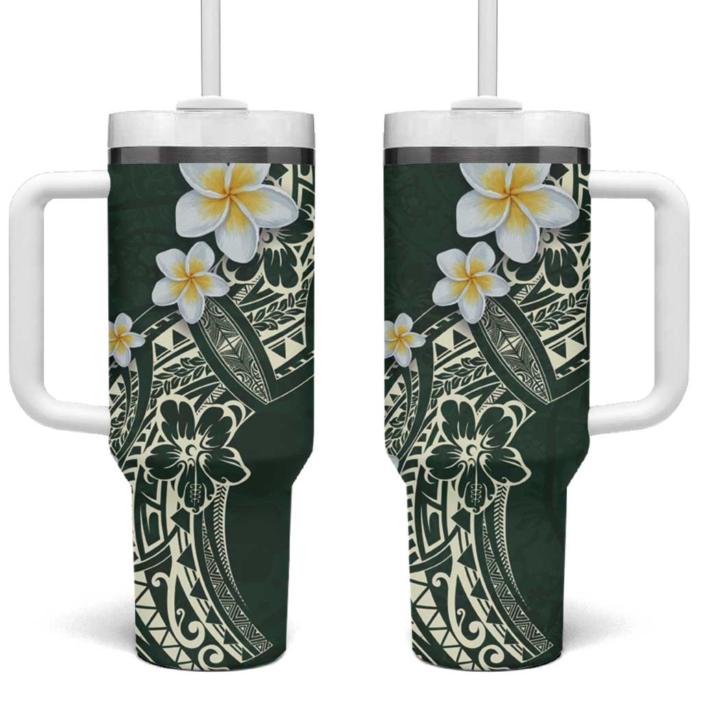 Polynesian Tattoos Frangipani Hibiscus Turtles and Tribal Motifs Vintage Custom Stanley Cup 40 oz 30 oz Tumbler With HandleTVC2301359