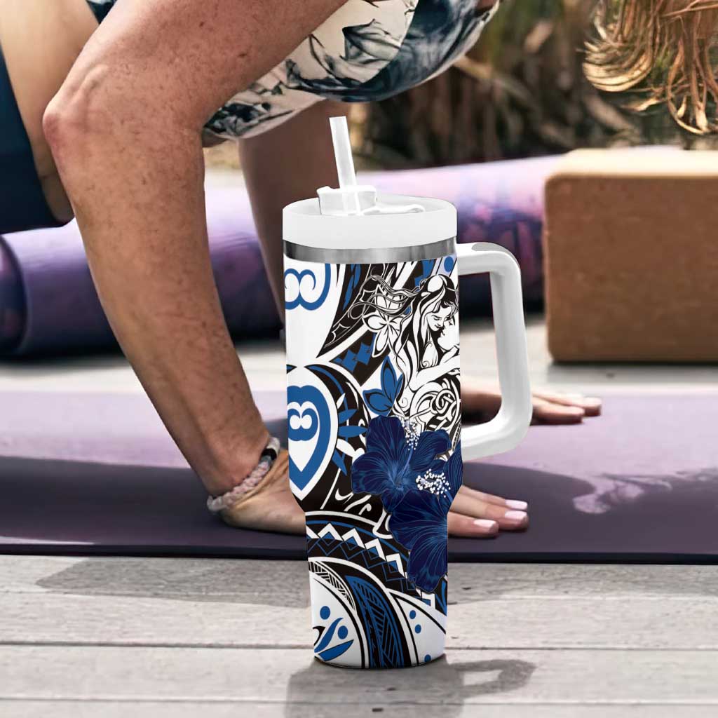 Polynesian Valentine Floral Blue Custom Stanley Cup 40 oz 30 oz Tumbler With HandleTVC2301376 - Image 6