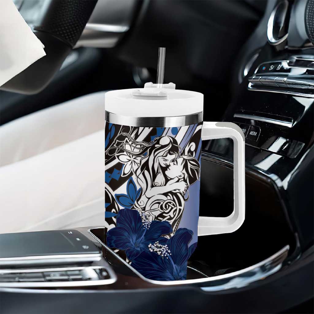 Polynesian Valentine Floral Blue Custom Stanley Cup 40 oz 30 oz Tumbler With HandleTVC2301376 - Image 8